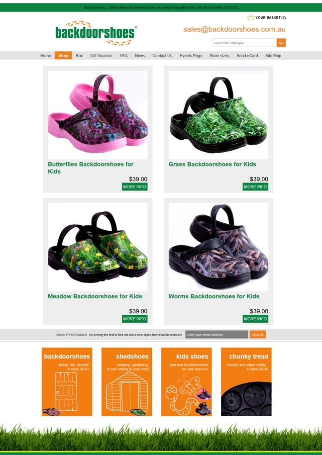 Backdoorshoes range of waterfproof gardening shoes