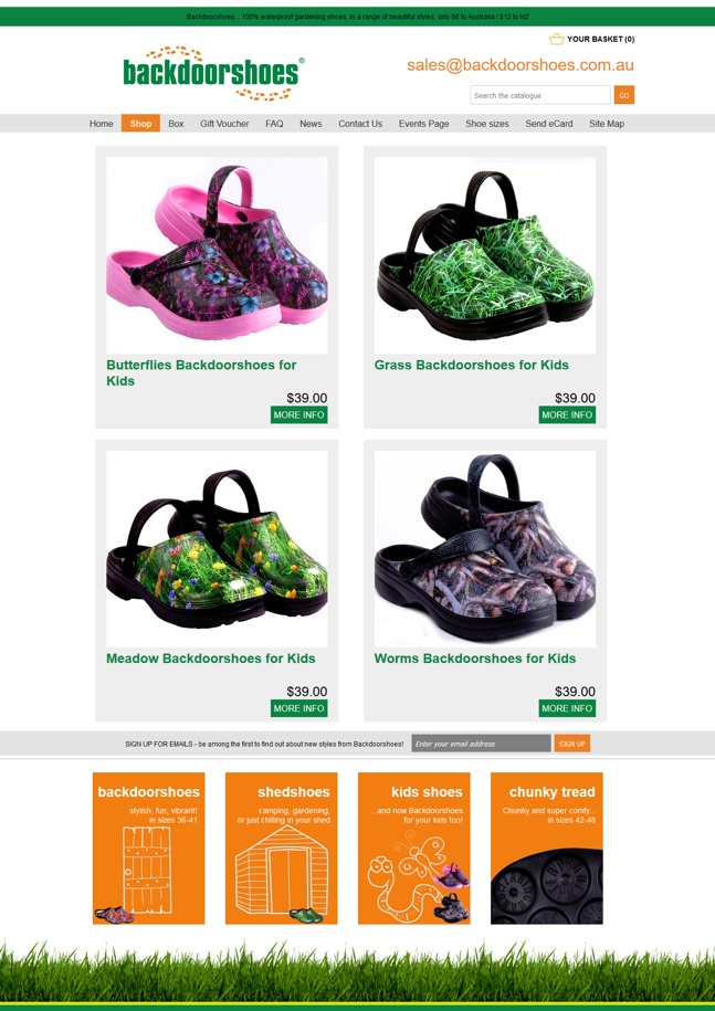 Backdoorshoes range of waterfproof gardening shoes